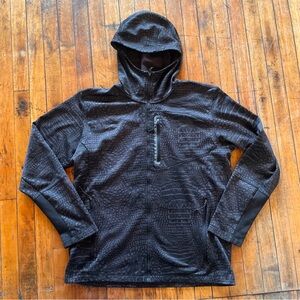 The North Face Men's XL Black Reptile Skin Print Long Sleeve Zip Up Hoodie